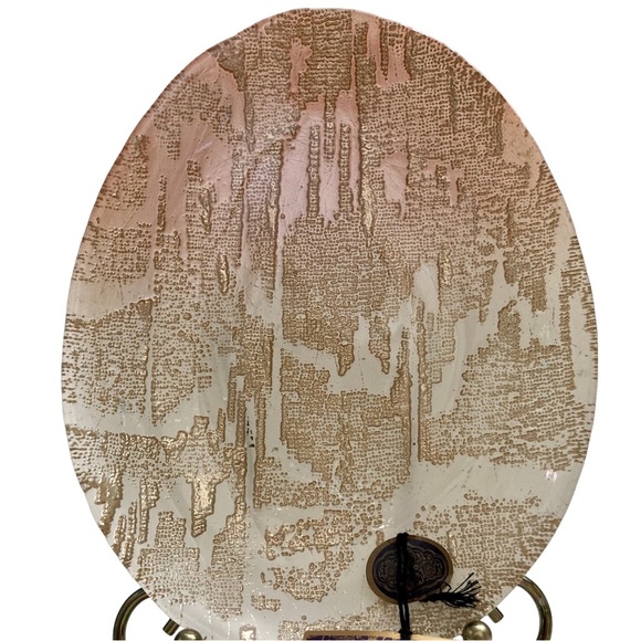 Artistic Accents Reverse Hand Painted Art Glass Elongated Oval Bowl - Picture 3 of 14